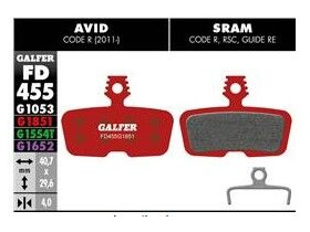 GALFER Sram Avid Code - DB8 Advanced - Metal - Sintered Disc Brake Pads (red) FD455G1851