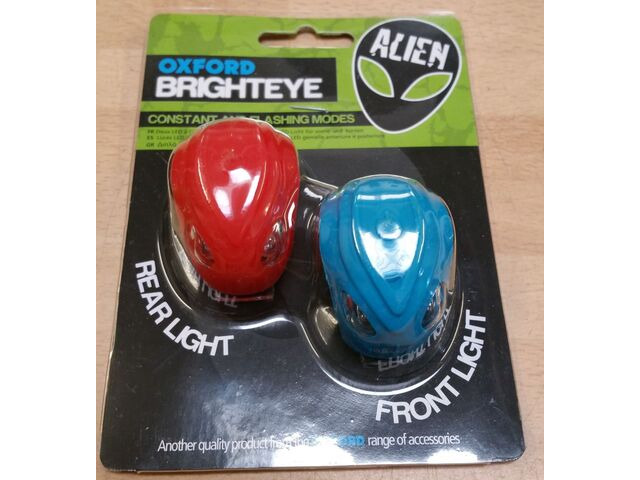 OXFORD Brighteye Alien LED front and rear lightset blue and red click to zoom image