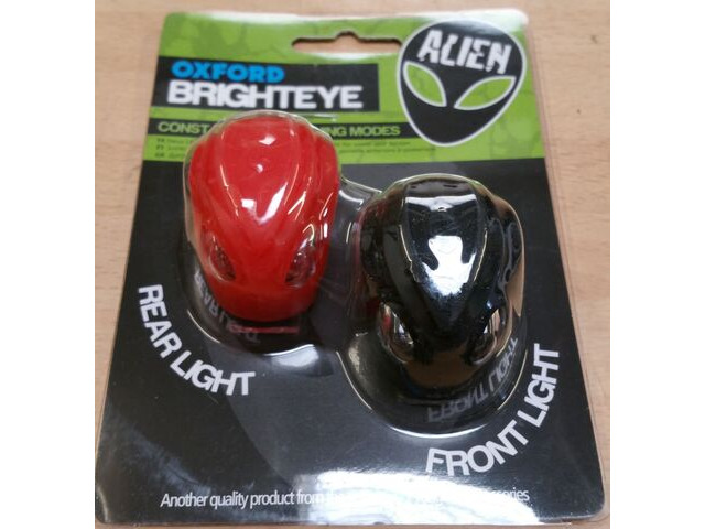 OXFORD Brighteye Alien LED front and rear lightset black and red click to zoom image
