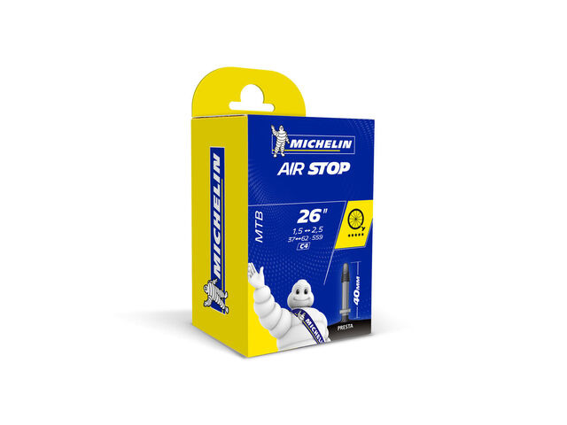 MICHELIN Airstop MTB Inner Tube - 26" x 1.4-2.5" (Presta 40mm) click to zoom image