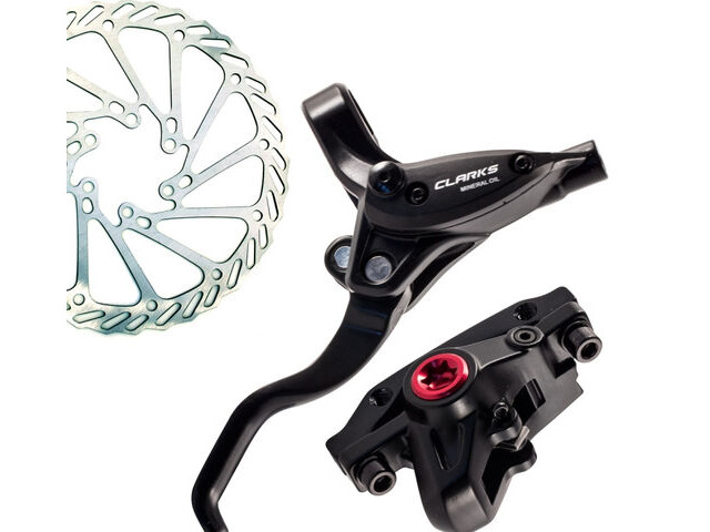 CLARKS CYCLE SYSTEMS M2 Hydraulic Front & Rear Disc Brake SET in Black 160mm click to zoom image