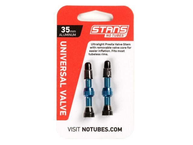 STANS NO TUBES MTB Tubeless Valves Blue 35mm click to zoom image