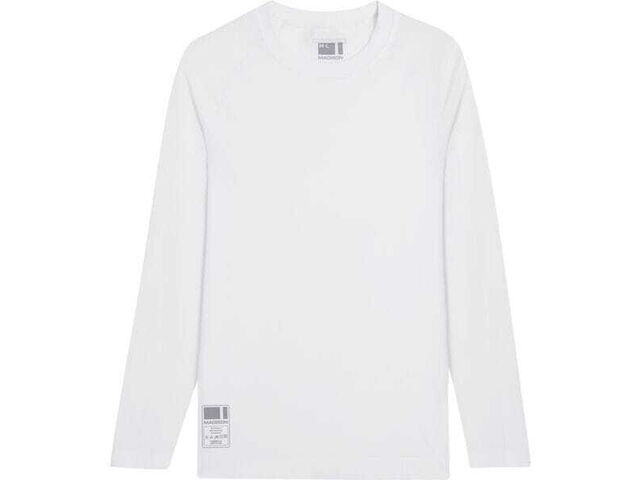 MADISON Isoler mesh men's long sleeve baselayer - white click to zoom image