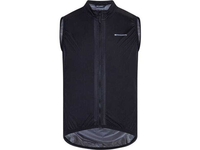 MADISON Flux Men's Ultra Packable Waterproof Gilet, black click to zoom image