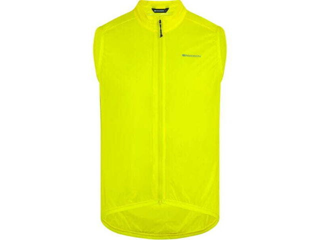 MADISON Flux Men's Ultra Packable Waterproof Gilet, yellow click to zoom image