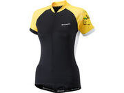 MADISON Keirin women's short sleeve jersey, black / vibrant yellow 