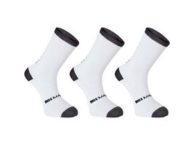 MADISON Freewheel coolmax long sock triple pack, white