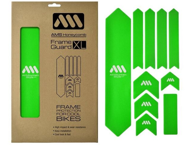 ALL MOUNTAIN STYLE (AMS) XL Frame Guard Frame Protection Kit Green click to zoom image