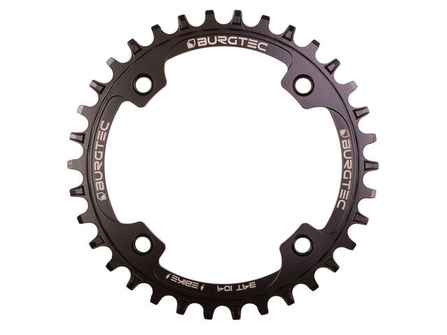BURGTEC E Bike Chainring Steel Black 34T 104 bcd Inside Fit click to zoom image