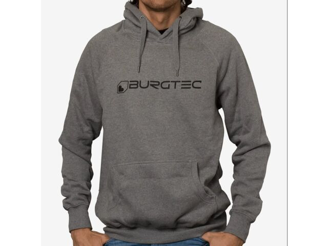 BURGTEC Grey Logo Hoodie click to zoom image