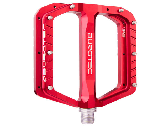 BURGTEC Penthouse Pedals Mk5 Steel Axle in Race Red click to zoom image