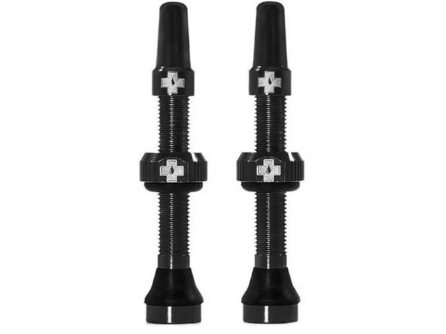 MUC OFF Tubeless Valves Black 60mm Pair click to zoom image