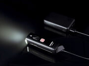 RAVEMEN LIGHTS LR1200 USB Rechargeable Curved Lens Front Light in Matt Black (1200 Lumens) click to zoom image