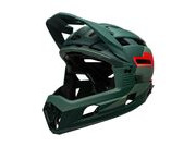 BELL CYCLE HELMETS Super Air R Mips MTB Full Face Helmet Matte/Gloss Green/Infrared 