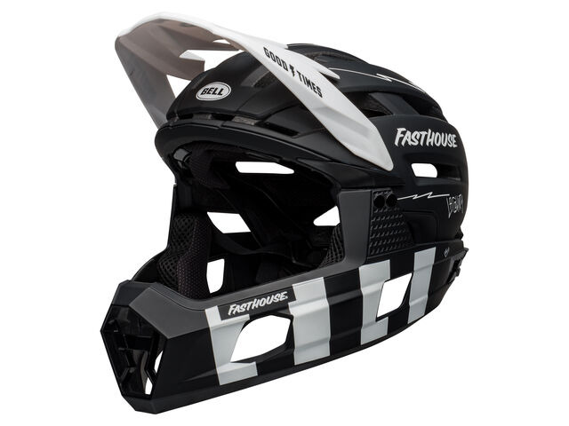 BELL CYCLE HELMETS Super Air R Mips MTB Full Face Fasthouse Matte Black/White click to zoom image