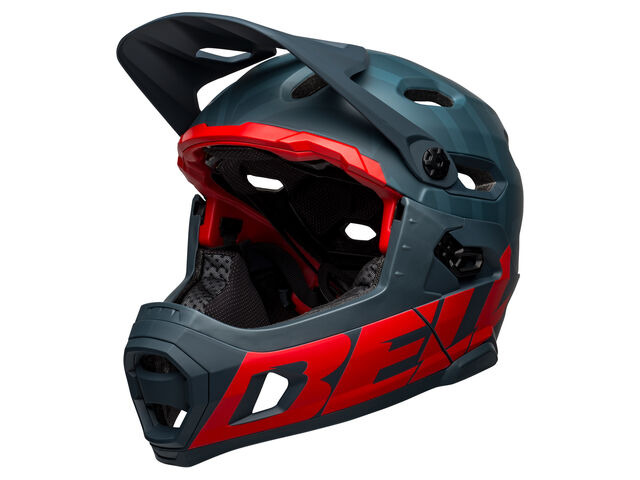 BELL CYCLE HELMETS Super Dh Mips MTB Prime Matte Blue/Crimson click to zoom image