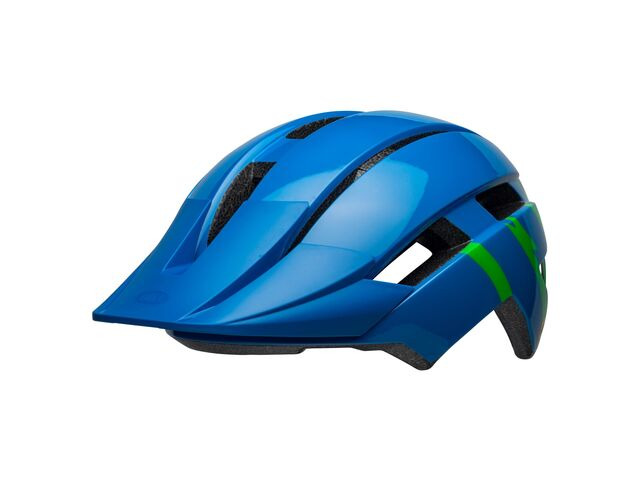 BELL CYCLE HELMETS Sidetrack II Mips Child Helmet Strike Gloss Blue/Green Unisize 47-54cm click to zoom image