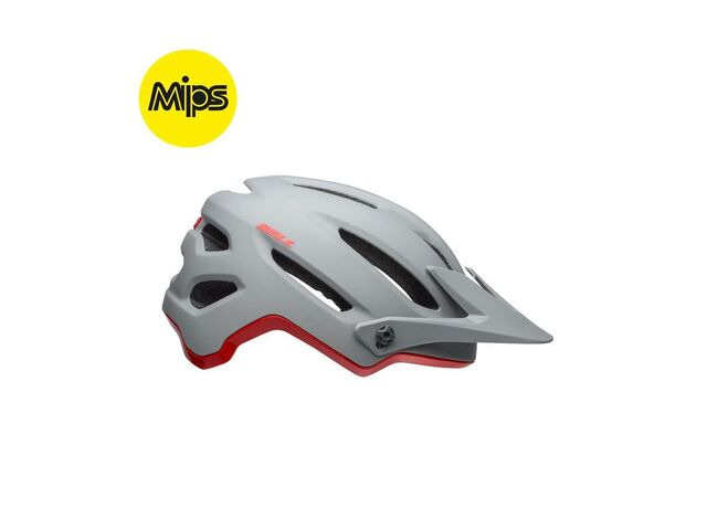 BELL CYCLE HELMETS 4forty Mips MTB Helmet 2019: Cliffhanger Matte/Gloss Grey/Crimson click to zoom image