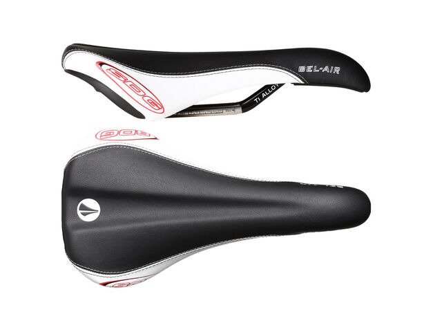 SDG COMPONENTS Bel Air Ti-Alloy Rail Saddle Black/White click to zoom image