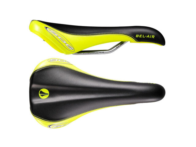 SDG COMPONENTS Bel Air Cro-Mo Rail Saddle Black/Neon Yellow click to zoom image