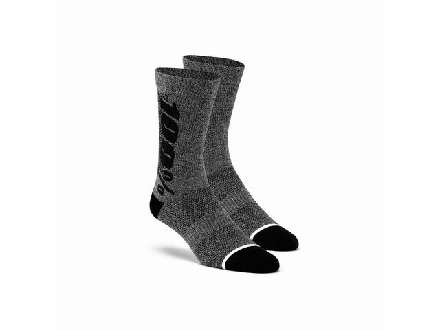 100% RHYTHM Merino Wool Performance Socks Charcoal click to zoom image