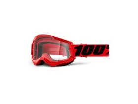 100% Strata 2 Goggle Red / Clear Lens