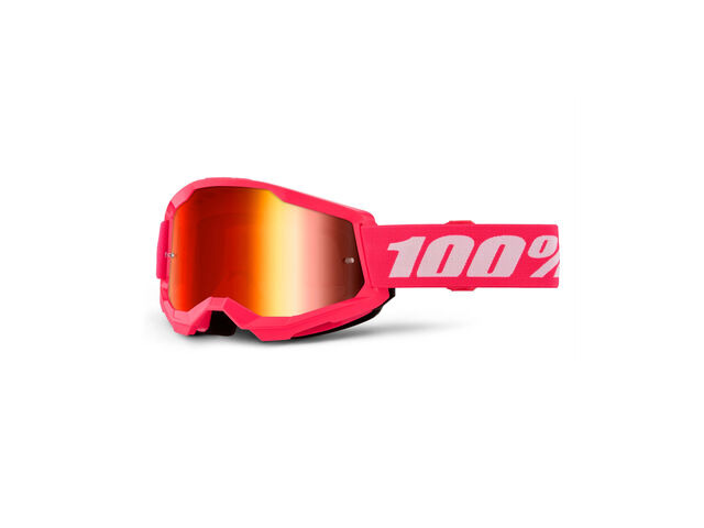 100% Strata 2 Goggle Pink / Red Mirror Lens click to zoom image