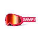 100% Strata 2 Goggle Pink / Red Mirror Lens 