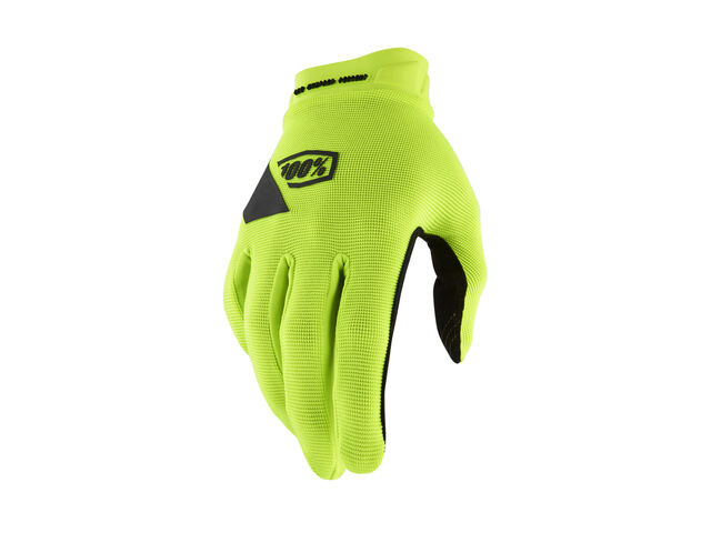 100% Ride Camp Gel Gloves Fluo Yellow click to zoom image