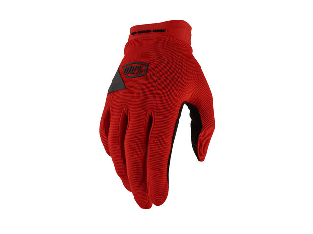 100% Ride Camp Gel Gloves Red click to zoom image