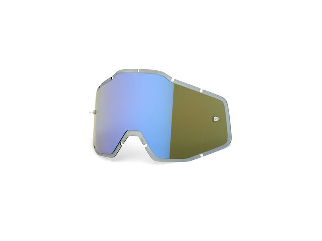 100% Accuri / Racecraft / Strata Anti-Fog Injected Replacement Lens Blue Mirror click to zoom image