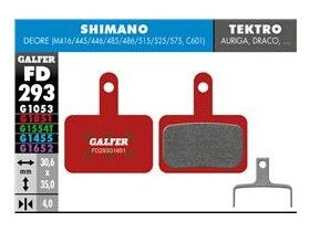 GALFER Shimano BR-MT200 Wet Weather Disc Pads (Red) FD293G1851