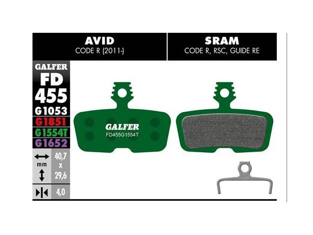 GALFER Sram Avid Code - DB8 Pro Competition (green) FD455G1554T click to zoom image