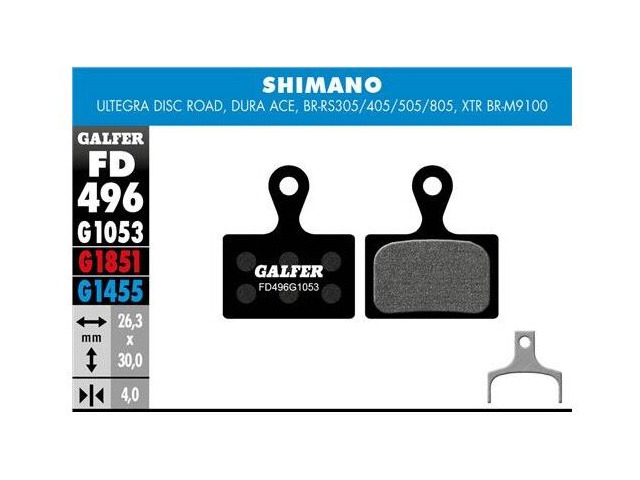 GALFER Shimano GRX Standard Brake Pad (Black) FD496G1053 click to zoom image