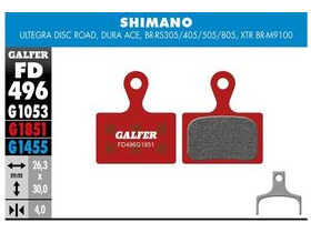 GALFER Shimano Ultegra Disc Brake Wet Weather Brake Pad (Red) FD496G1851