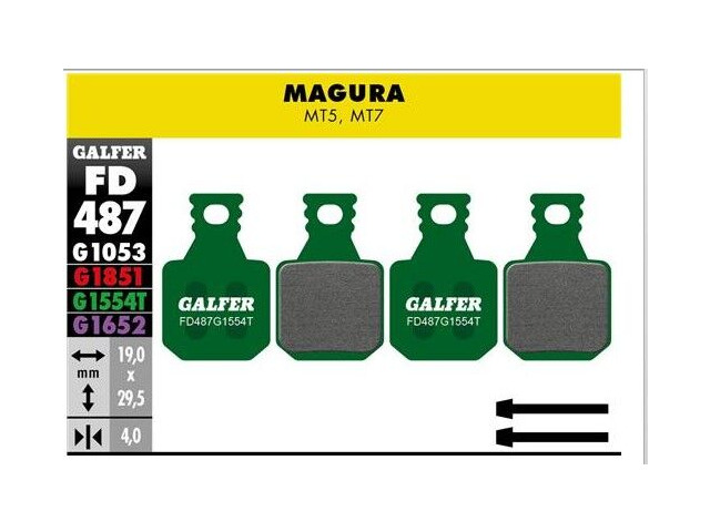 GALFER Magura MT5 MT7  Race Pro Competition Pads (green) FD487G1554T click to zoom image