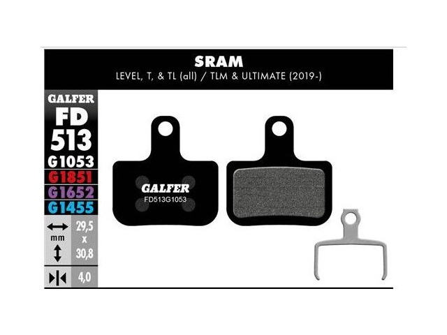 GALFER Sram Level Standard Brake Pad (Black) FD513G1053 click to zoom image