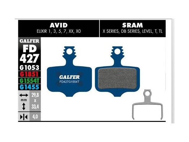 GALFER Galfer Sram Red AXS Road Compound Brake Pad (Blue) FD427G1455 click to zoom image
