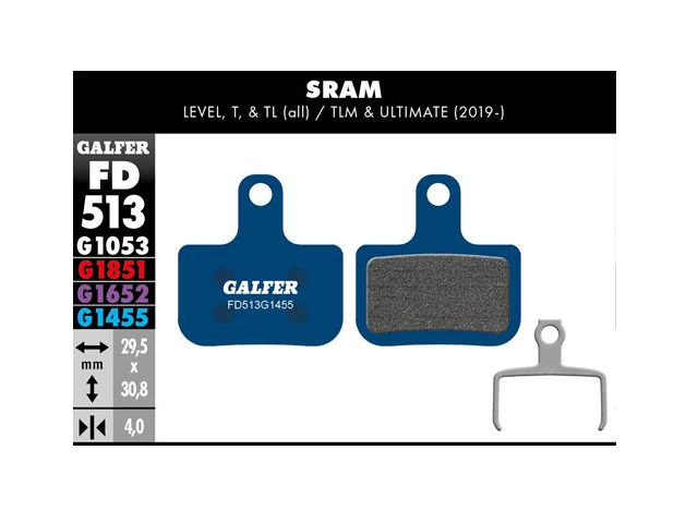 GALFER Galfer Sram Level Road Compound Brake Pad (Blue) FD513G1455 click to zoom image