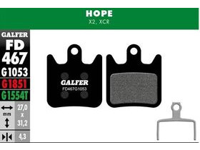 GALFER Hope XCR - X2 Standard Brake Pad (Black) FD467G1053