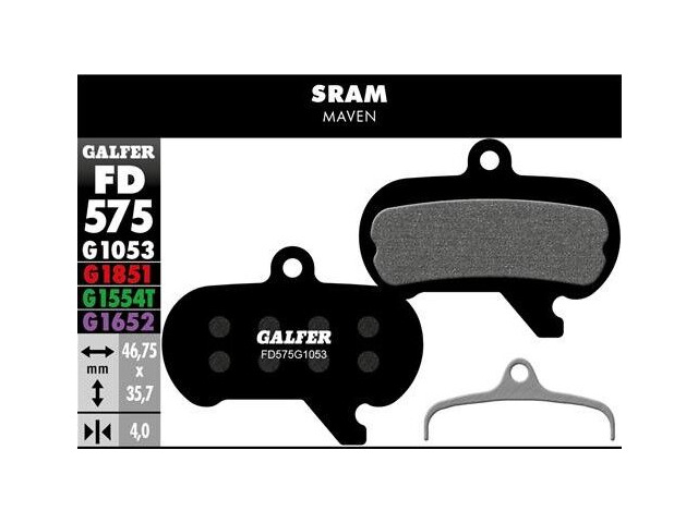 GALFER Sram Maven Standard Brake Pad (Black) FD575G1053 click to zoom image