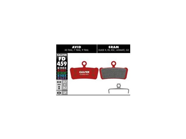 GALFER Sram Avid Guide R RS RSC Wet Weather Disc Brake Pads (red) FD459G1851 click to zoom image