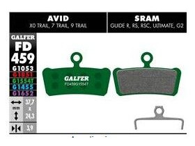 GALFER Sram Guide R RS RSC Race - Pro Competition Disc Brake Pads (green) FD459G1554T