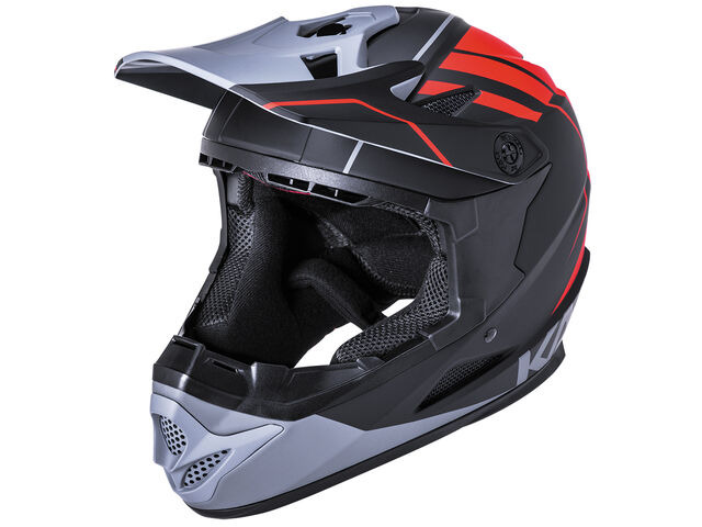 KALI PROTECTIVES Zoka Full Face Helmet in Red & Grey click to zoom image