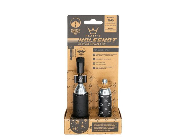 PEATY'S Holeshot CO2 Tyre Inflator - Road and Gravel (16g) click to zoom image