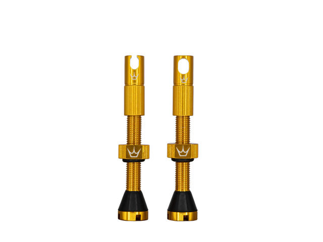 PEATY'S x Chris King Tubeless MK2 Valves 42mm Gold click to zoom image