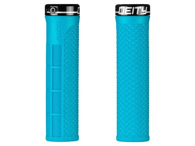 Deity Lockjaw Grips Turquoise click to zoom image