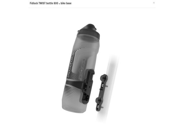 Fidlock Twist bottle and Base 800 in Trans Black click to zoom image