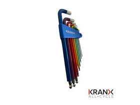 KRANX CYCLE PRODUCTS 9-Piece Coloured Hex Key Set 1.5mm - 10mm