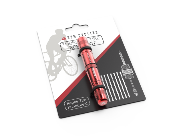 KOM CYCLING Tubeless Tyre Repair Kit in Red click to zoom image
